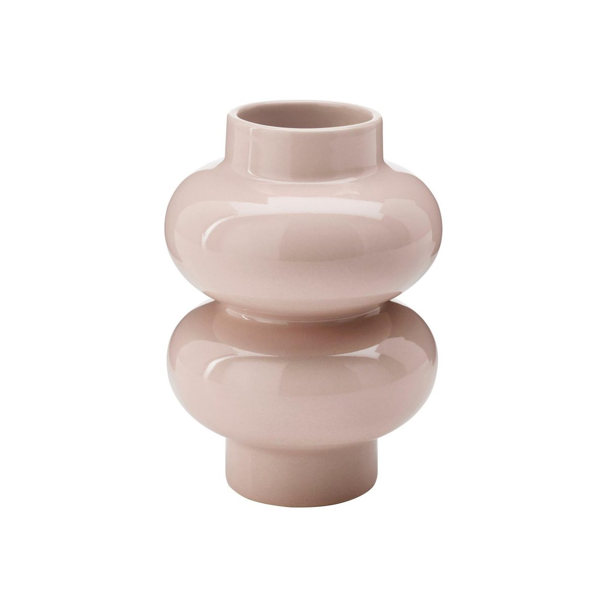 Seramik Vazo, Açık Pembe, 14 cm