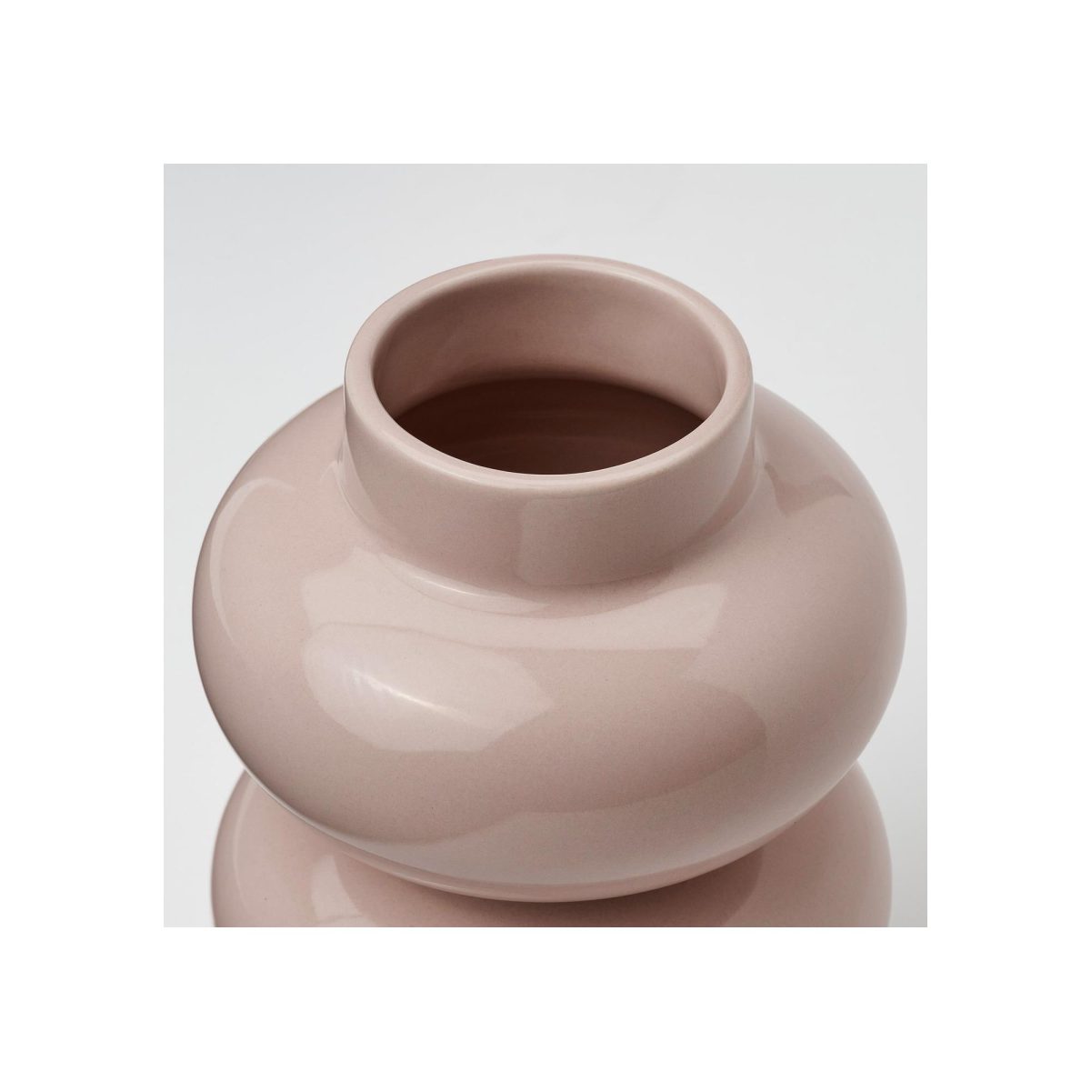 Seramik Vazo, Açık Pembe, 14 cm – 2. görsel
