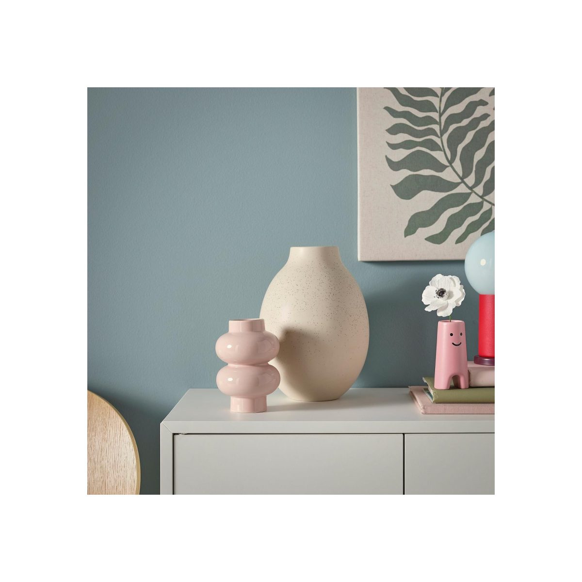 Seramik Vazo, Açık Pembe, 14 cm – 4. görsel