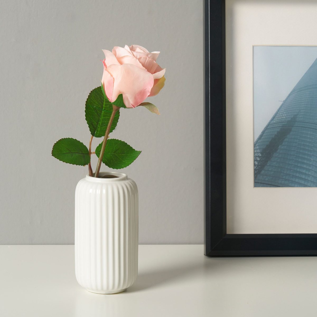 Seramik Saksı, Beyaz, 12 cm – 4. görsel