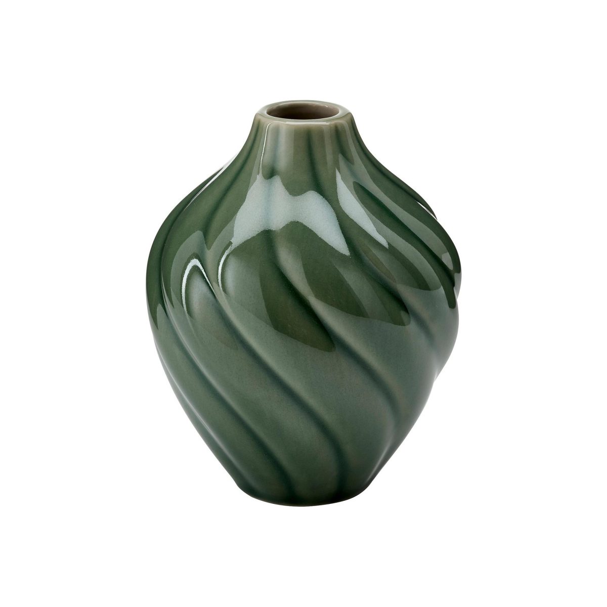 Seramik Vazo, Yeşil, 12 cm