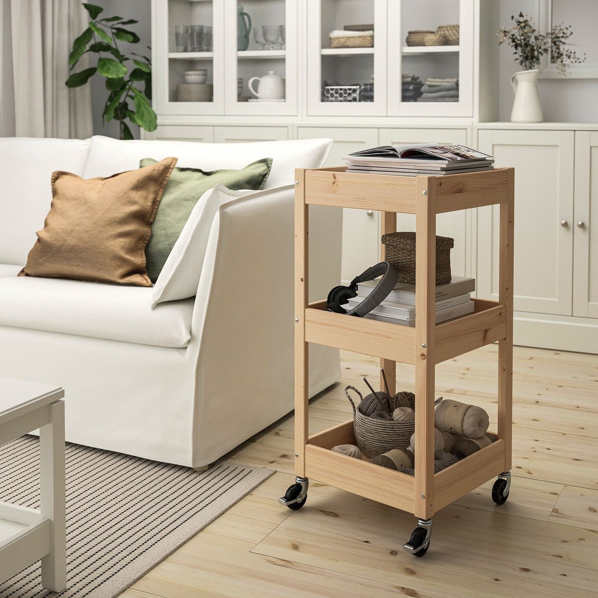 Servis Arabası, Çam, 38x38x82 cm – 2. görsel