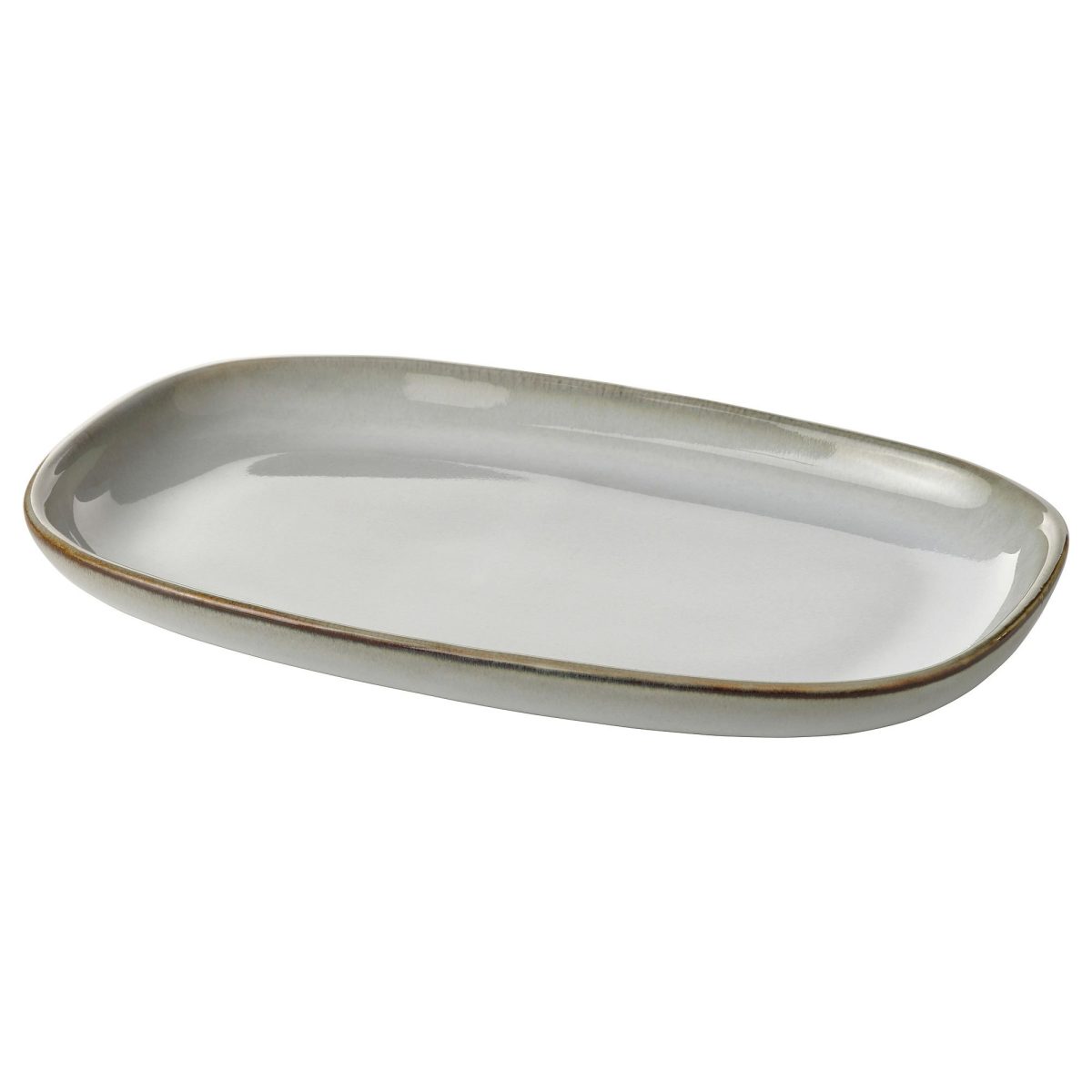 Kayık Tabak, Gri, 20x13 cm