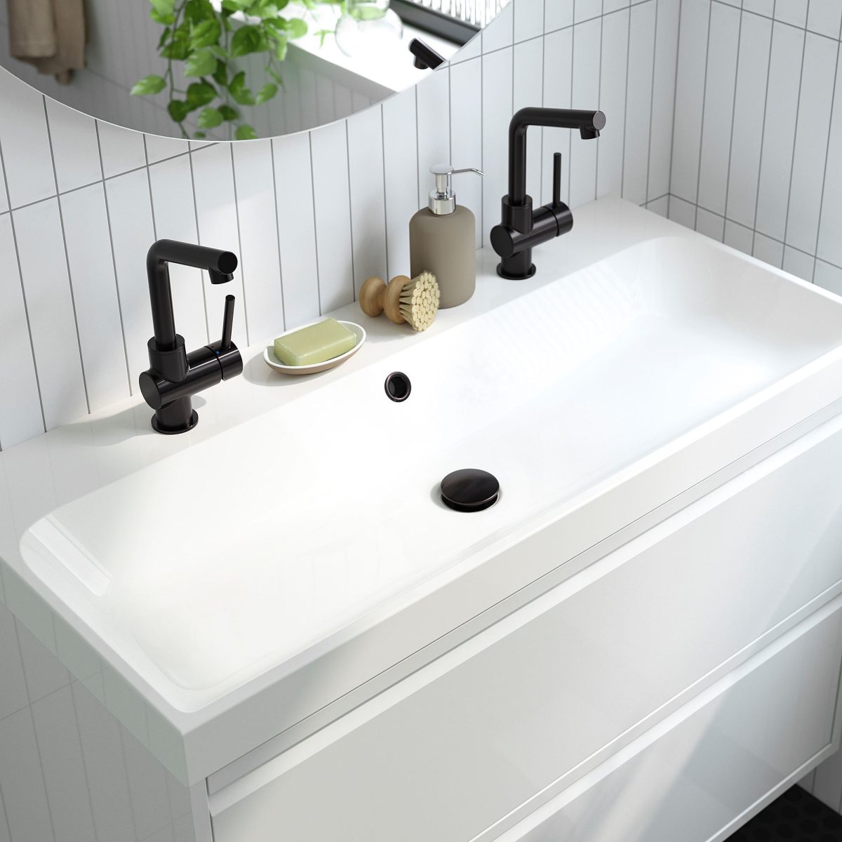 Sifonlu Lavabo, Beyaz, 100x48 cm – 2. görsel