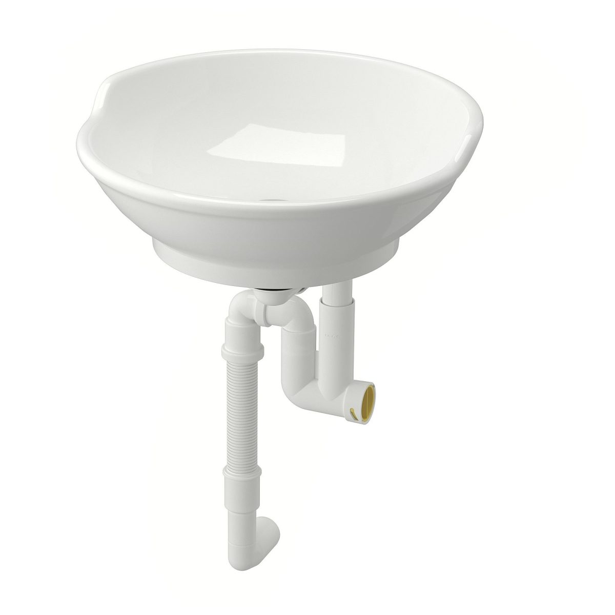 Sifonlu Lavabo, Beyaz, 40x14x9 cm