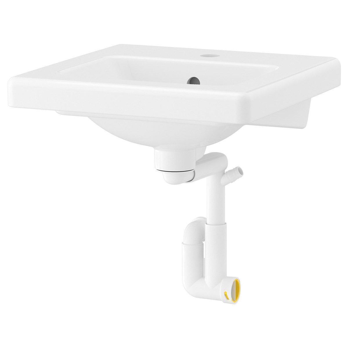 Sifonlu Lavabo, Beyaz, 44x43 cm