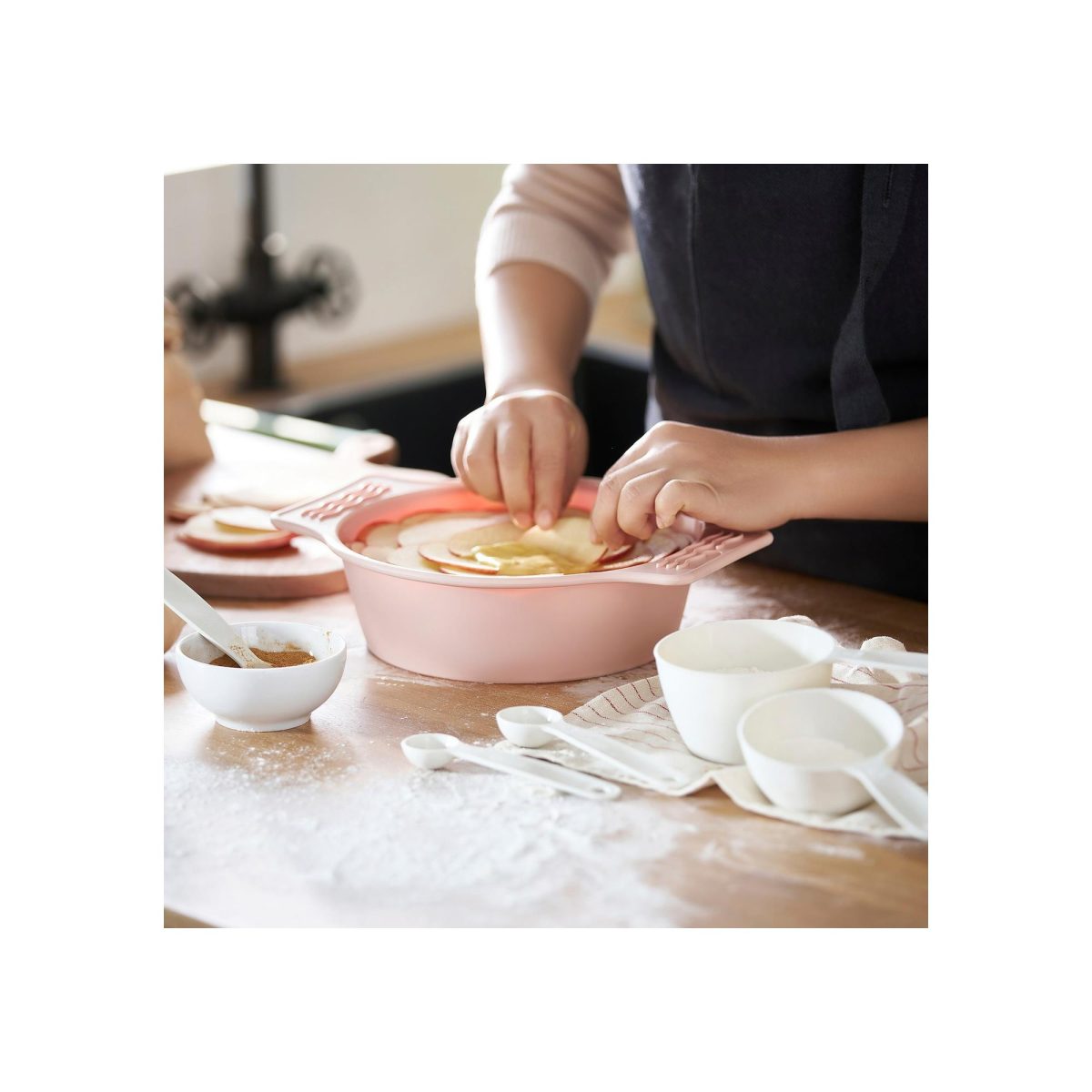 Silikon Kek Kalıbı, Soluk Pembe, 20 cm – 4. görsel