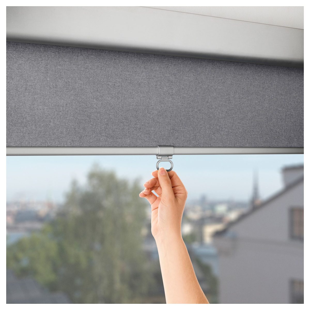 Stor Perde, Açık Gri, 80x195 cm, Karartma Perde, Polyester – 2. görsel
