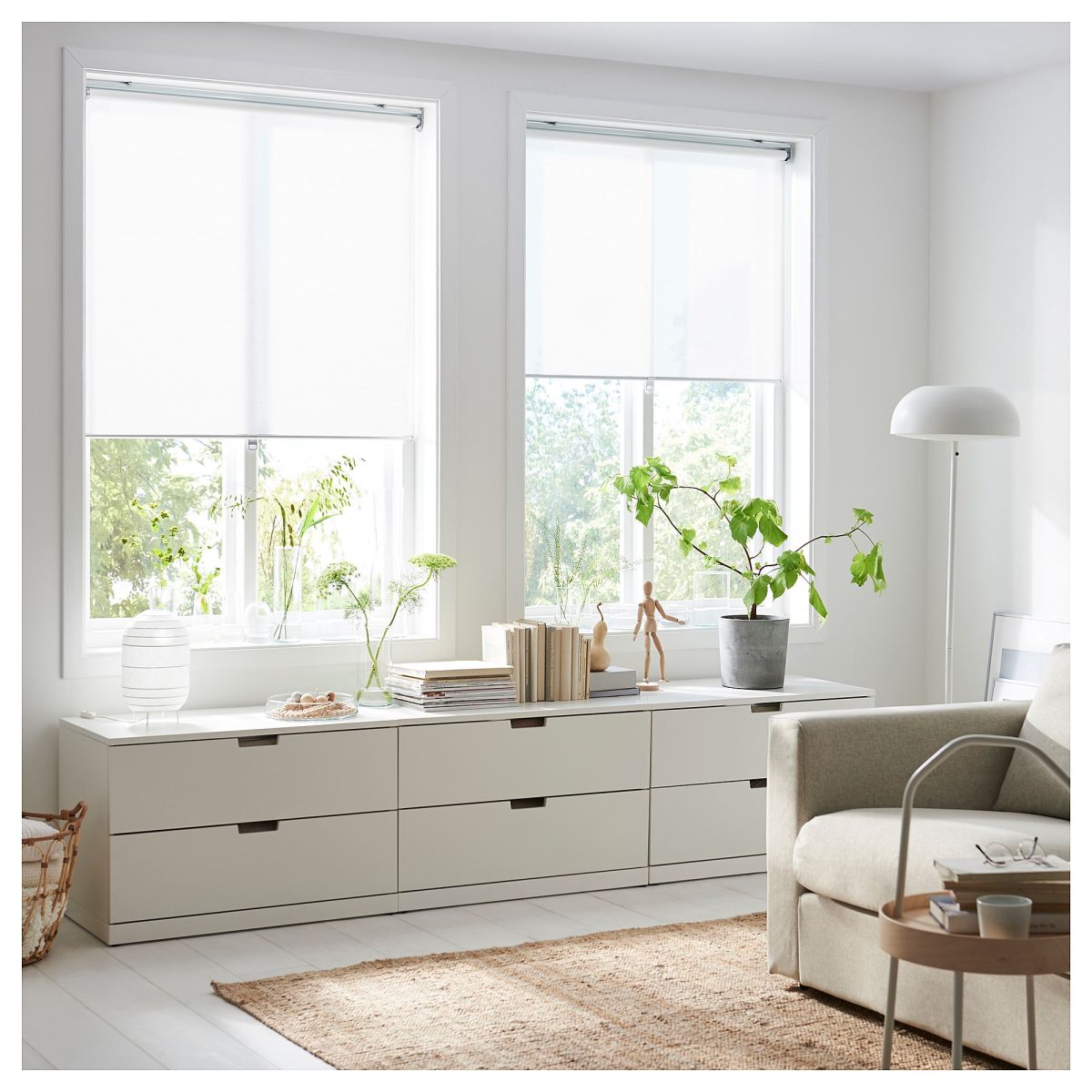 Stor Perde, Beyaz, 120x195 cm, Şeffaf Kumaş, Polyester – 2. görsel