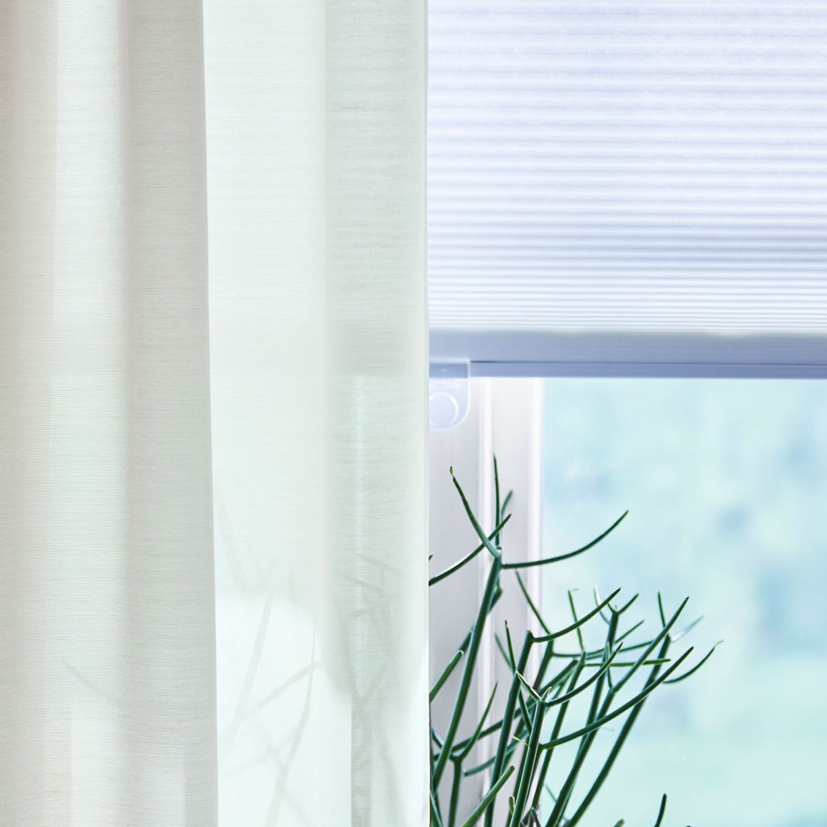 Stor Perde, Beyaz, 60x155 cm, Işık Filtreleyici, Polyester – 2. görsel