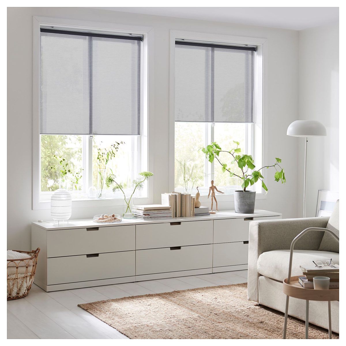 Stor Perde, Gri, 60x195 cm, Şeffaf Kumaş, Polyester – 2. görsel