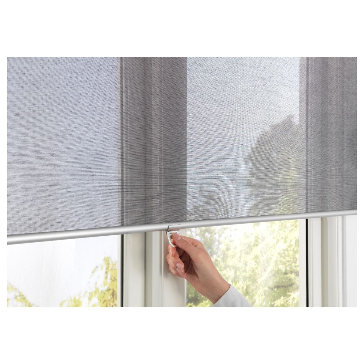Stor Perde, Gri, 60x195 cm, Şeffaf Kumaş, Polyester – 4. görsel