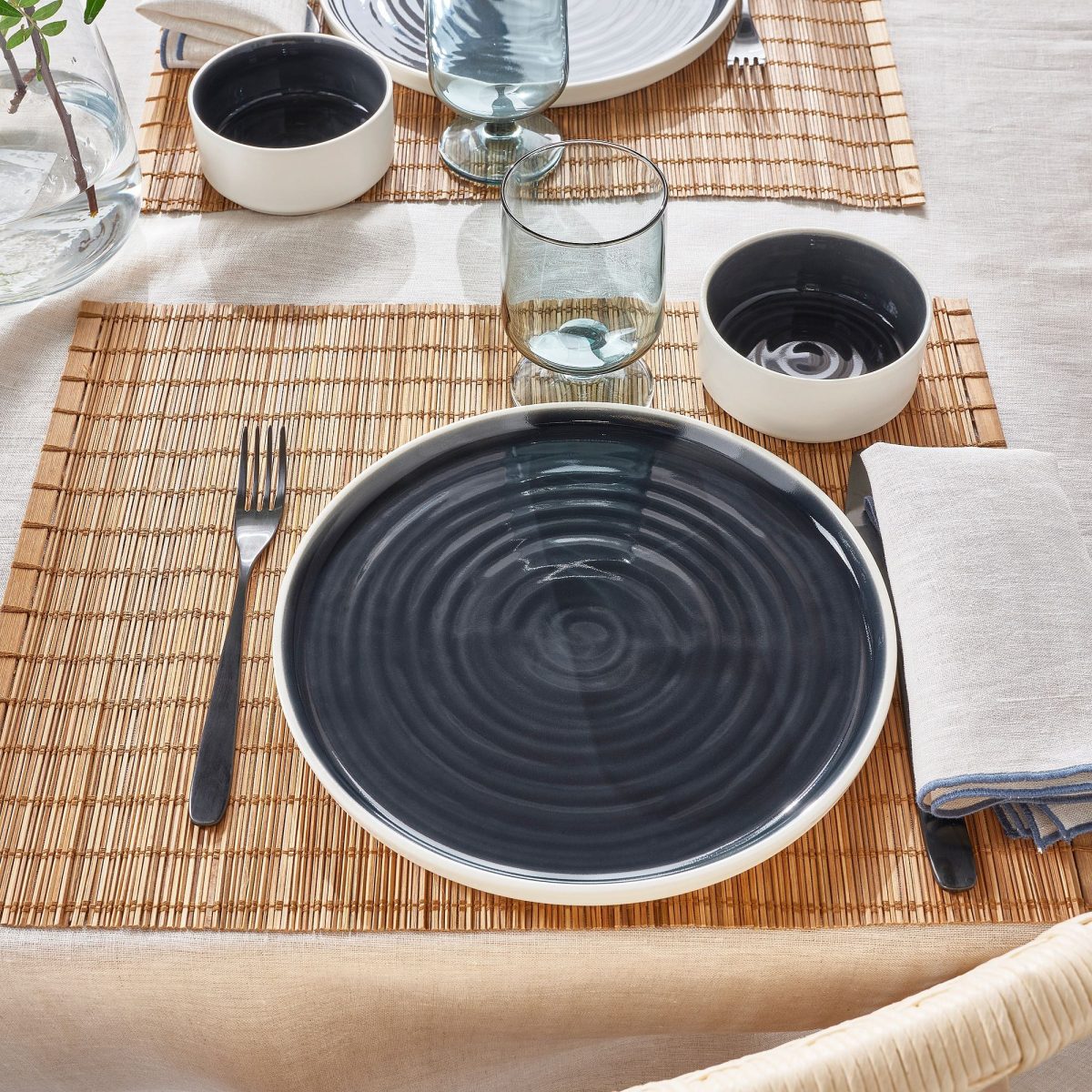 Tabak Seti, Gri, 26 cm, 2 adet – 4. görsel