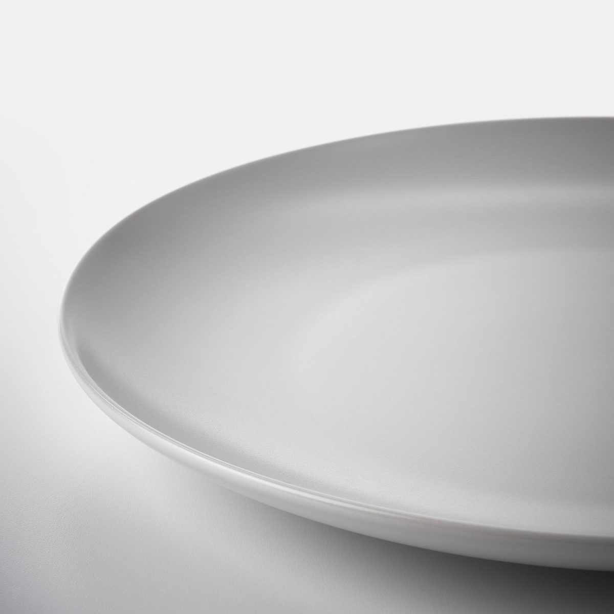 Tabak Seti, Mat Açık Gri, 26 cm, 4 adet – 2. görsel
