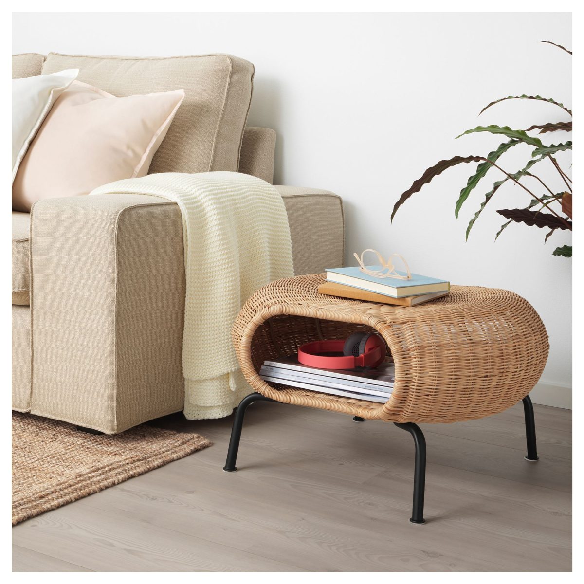Tabure/Sehpa, Rattan-Antrasit – 2. görsel