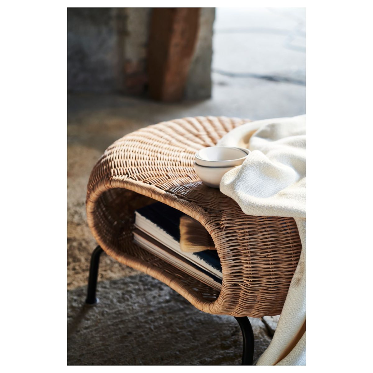 Tabure/Sehpa, Rattan-Antrasit – 3. görsel