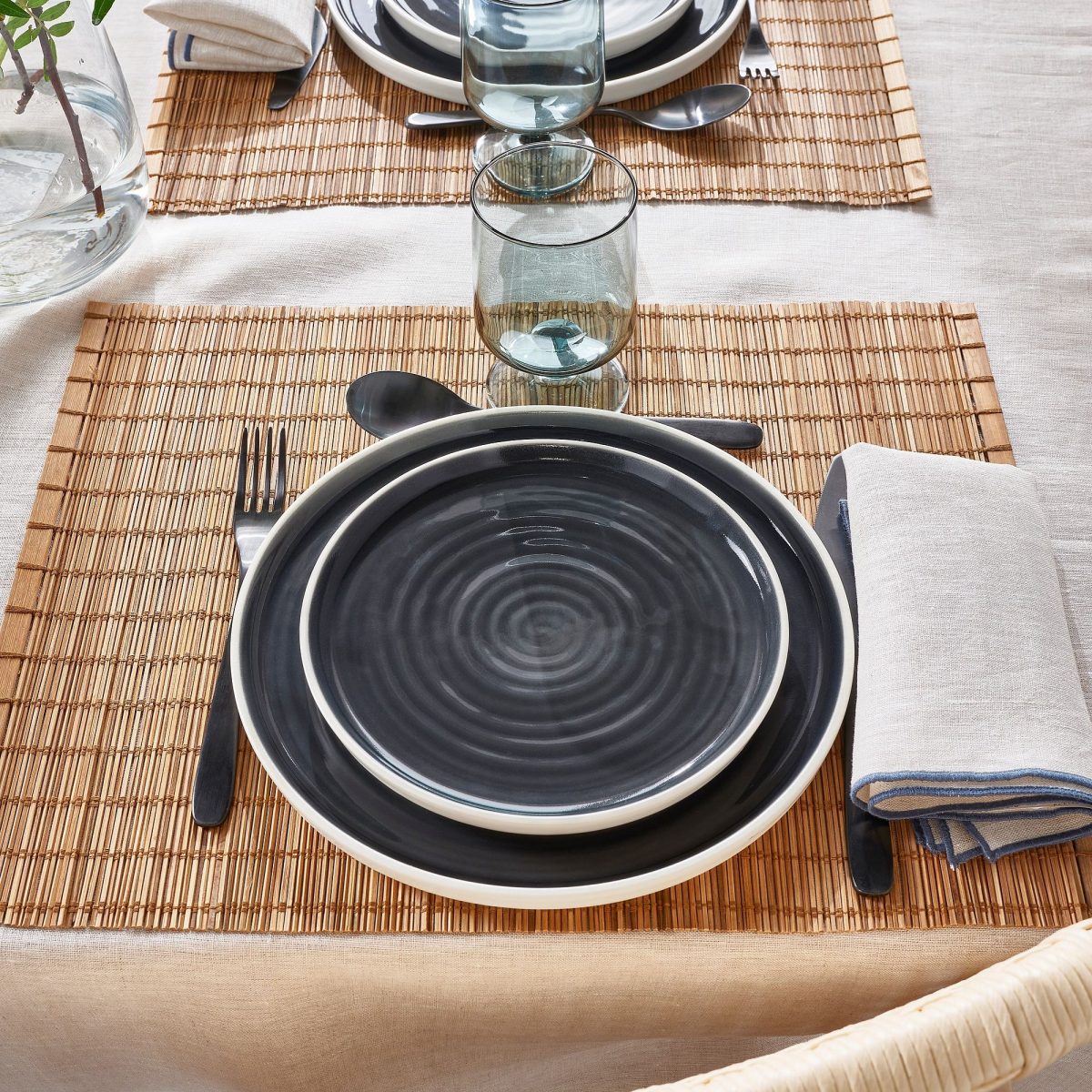 Tatlı Tabağı Seti, Gri, 20 cm, 2 adet – 3. görsel