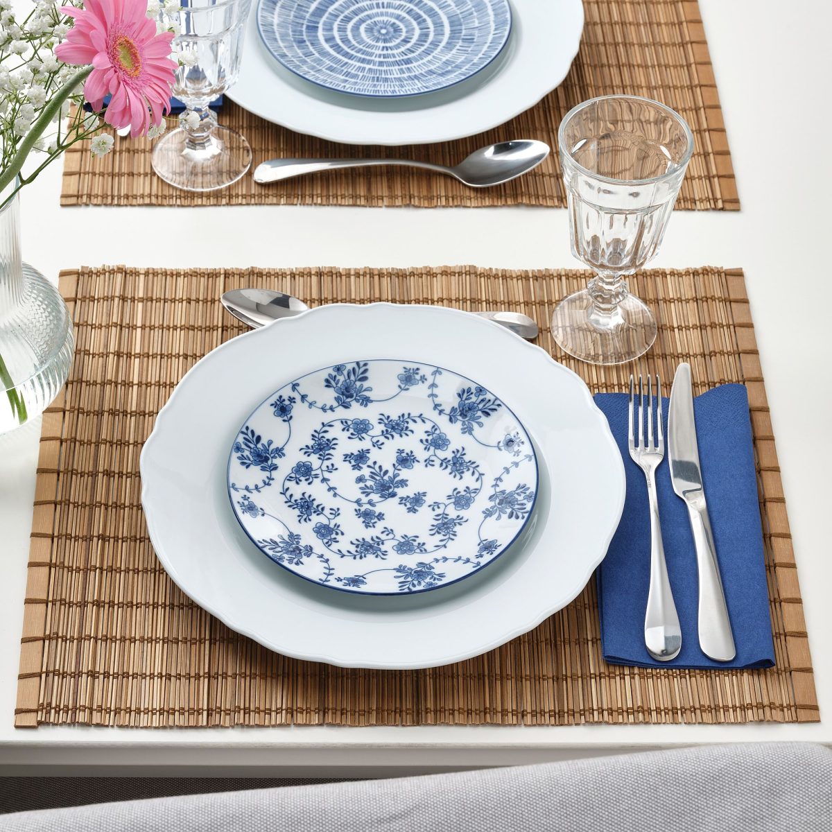 Tatlı Tabağı Seti, Mavi-Beyaz, 18 cm, 4 Parça – 3. görsel