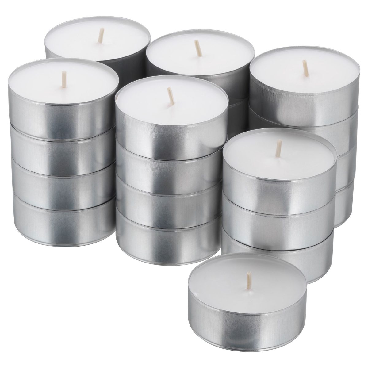 Tealight Mum, Beyaz, 9 saat, 24 adet