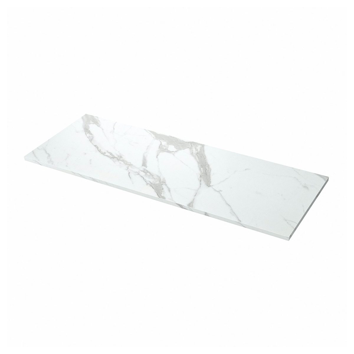Tezgah, Beyaz Mermer Görünüm-Laminat, 186x2,8 cm