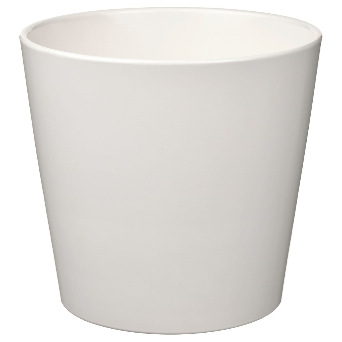 Toprak Saksı, Beyaz, 19 cm, İç Mekan