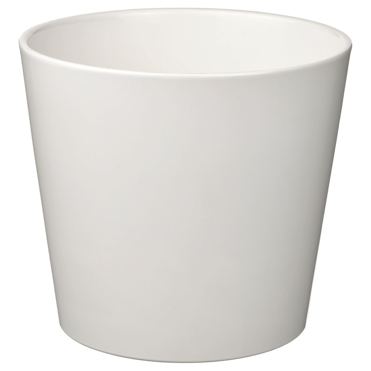 Toprak Saksı, Beyaz, 24 cm, İç Mekan