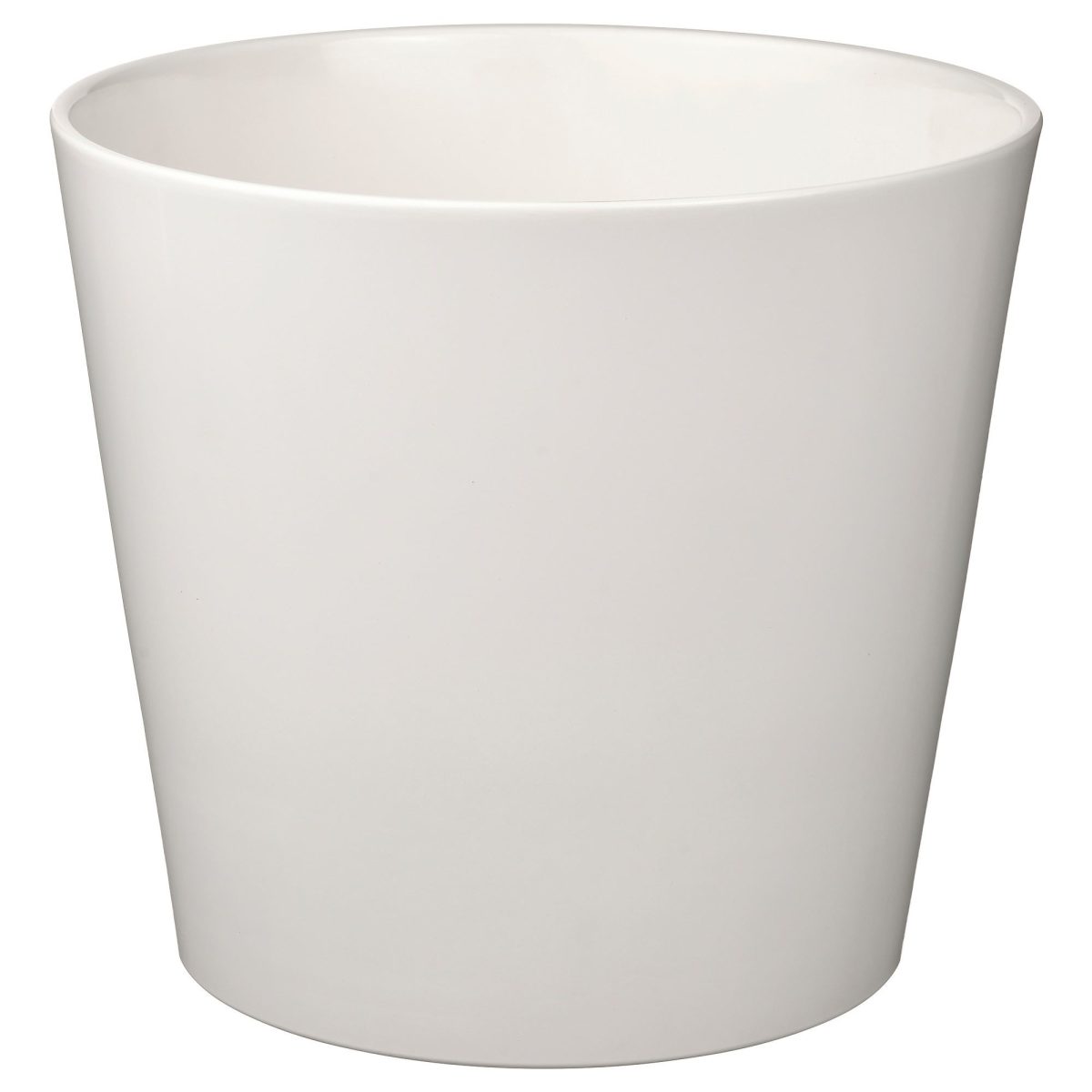 Toprak Saksı, Beyaz, 32 cm, İç Mekan