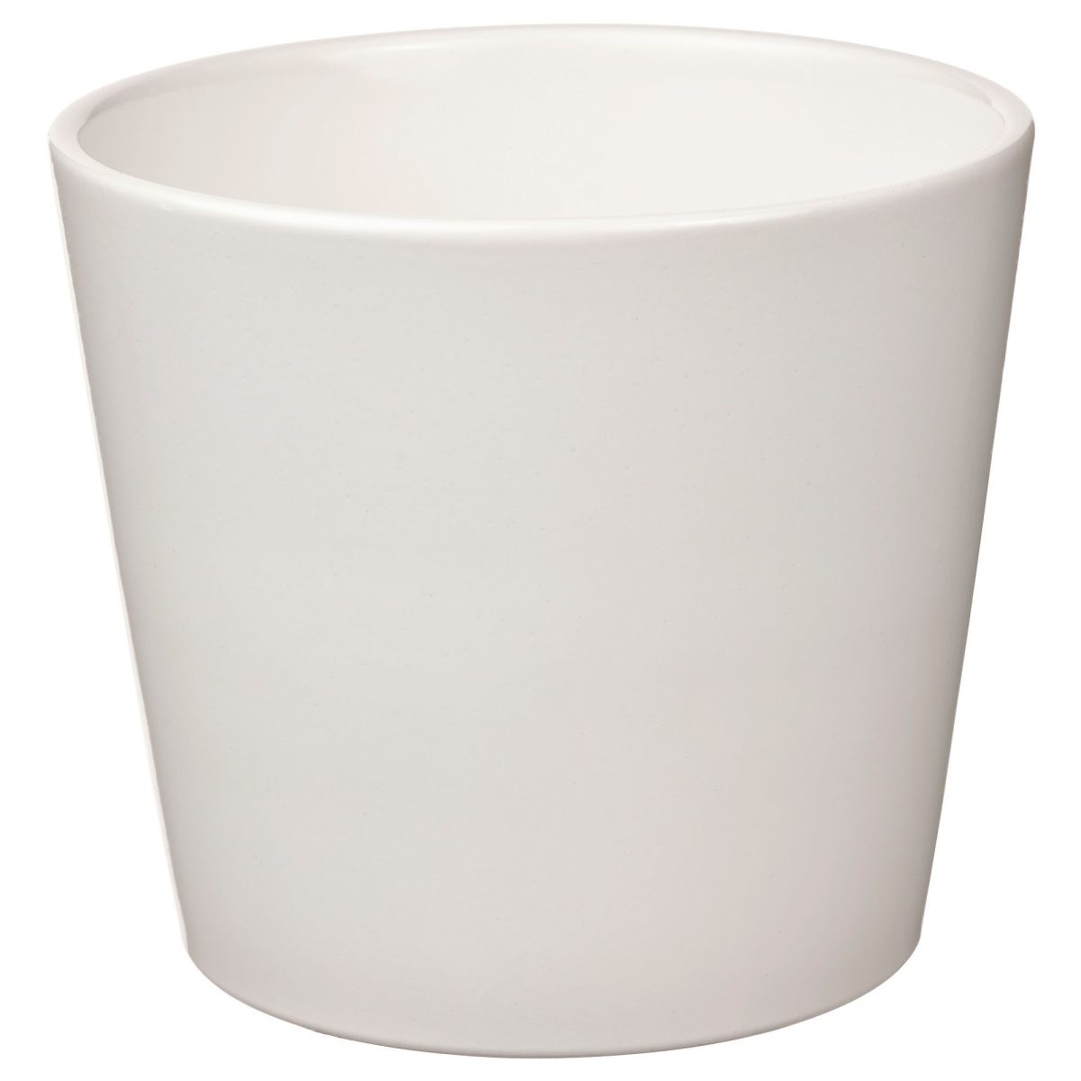 Toprak Saksı, Beyaz, 9 cm, İç Mekan