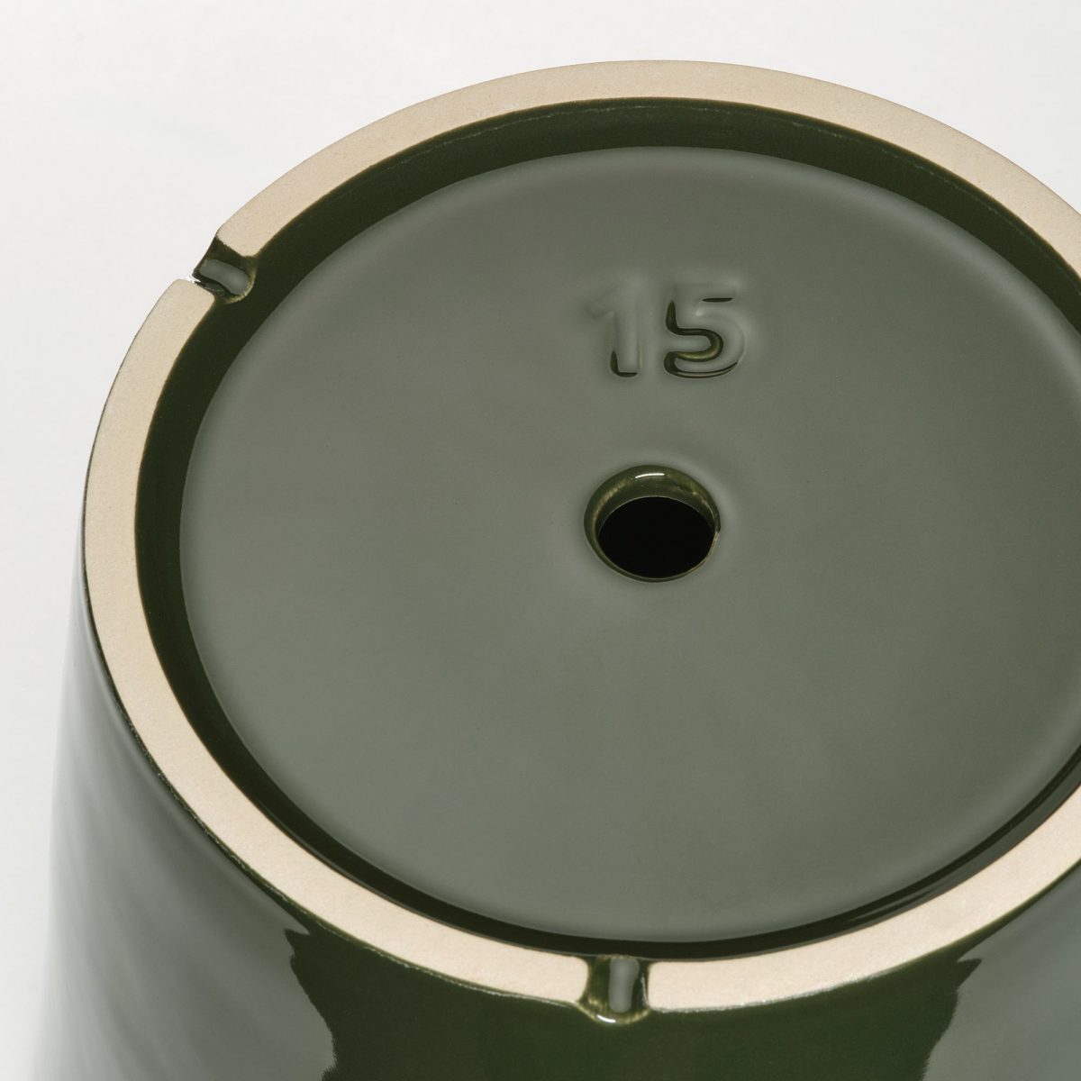 Toprak Saksı, Yeşil-Bej, 15 cm, İç/Dış Mekan – 3. görsel