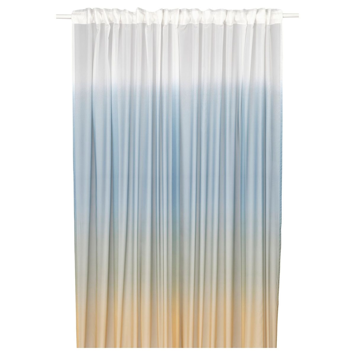 Tül Perde, Bej-Mavi, 300x300 cm, Şeffaf Kumaş, Polyester