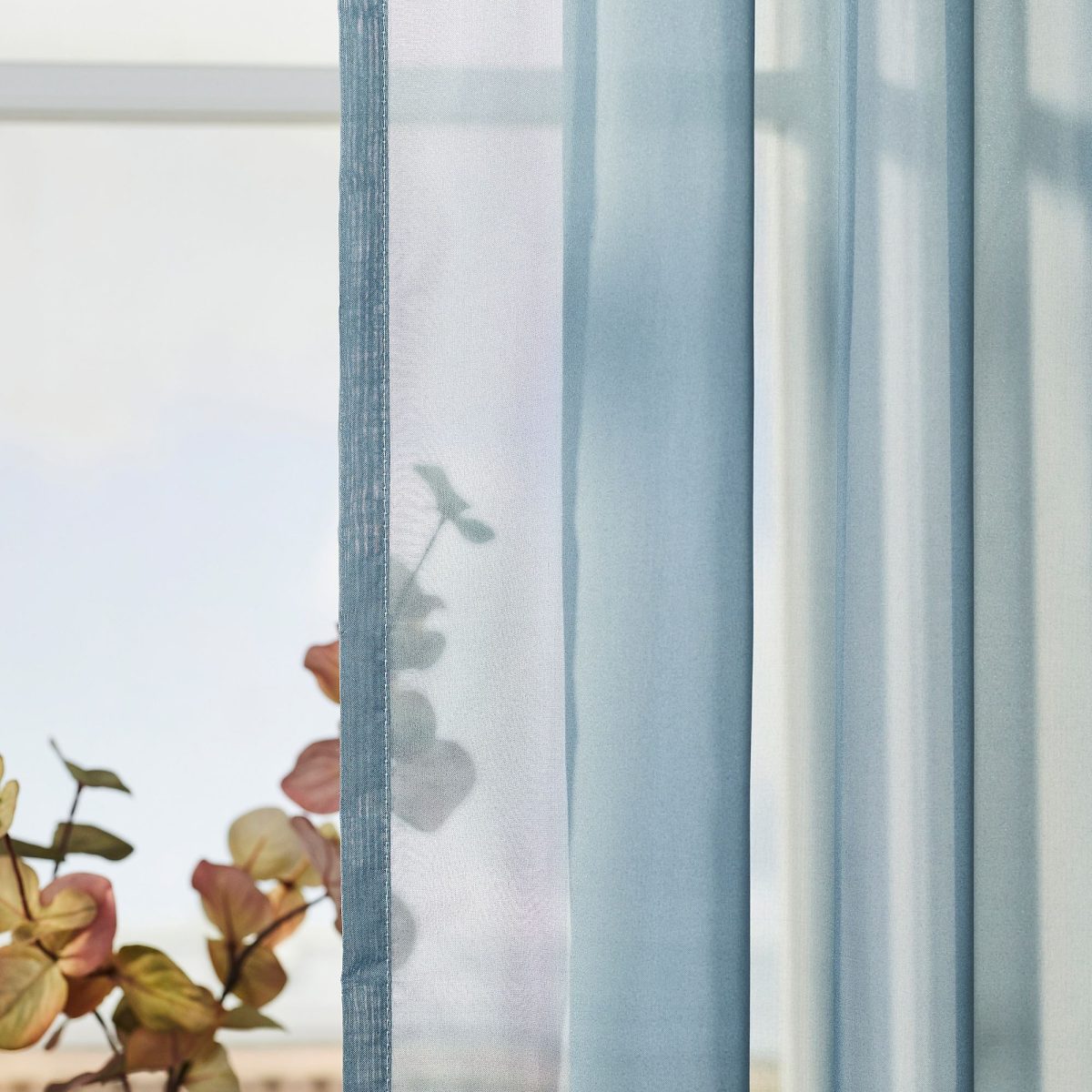 Tül Perde, Bej-Mavi, 300x300 cm, Şeffaf Kumaş, Polyester – 3. görsel