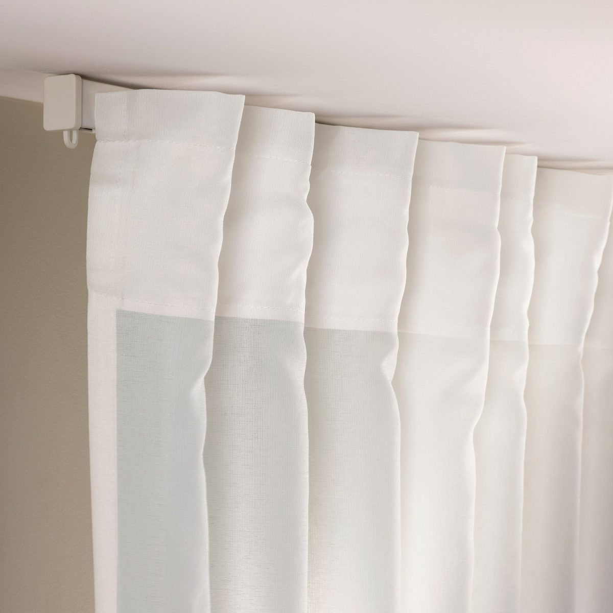 Tül Perde, Beyaz, 300x300 cm, Şeffaf Kumaş, Polyester – 4. görsel