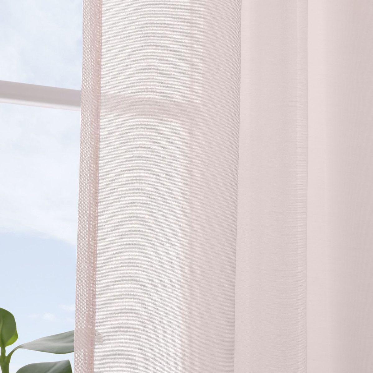 Tül Perde, Pembe, 300x300 cm, Şeffaf Kumaş, Polyester – 4. görsel