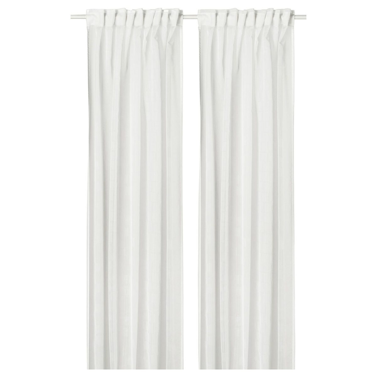 Tül Perde/2 Kanat, Beyaz, 145x300 cm, Şeffaf Kumaş, Polyester