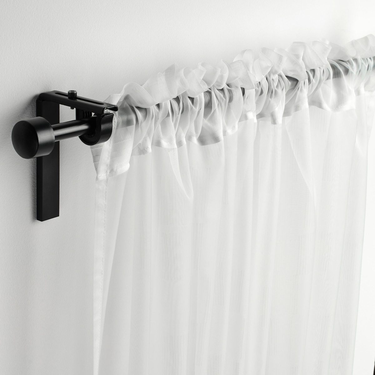 Tül Perde/2 Kanat, Beyaz, 145x300 cm, Şeffaf Kumaş, Polyester – 4. görsel