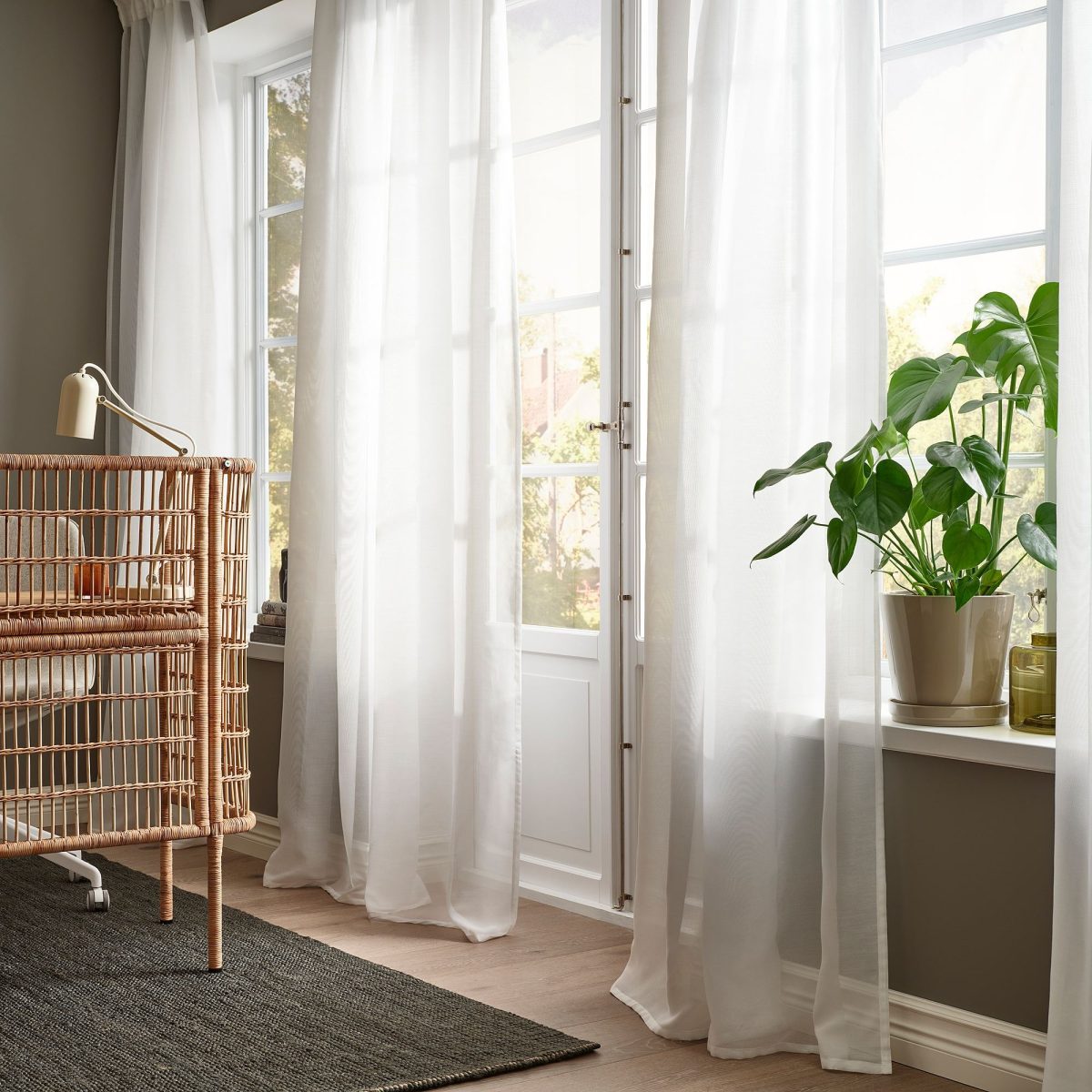 Tül Perde/2 Kanat, Beyaz, 145x300 cm, Şeffaf Kumaş, Polyester – 2. görsel