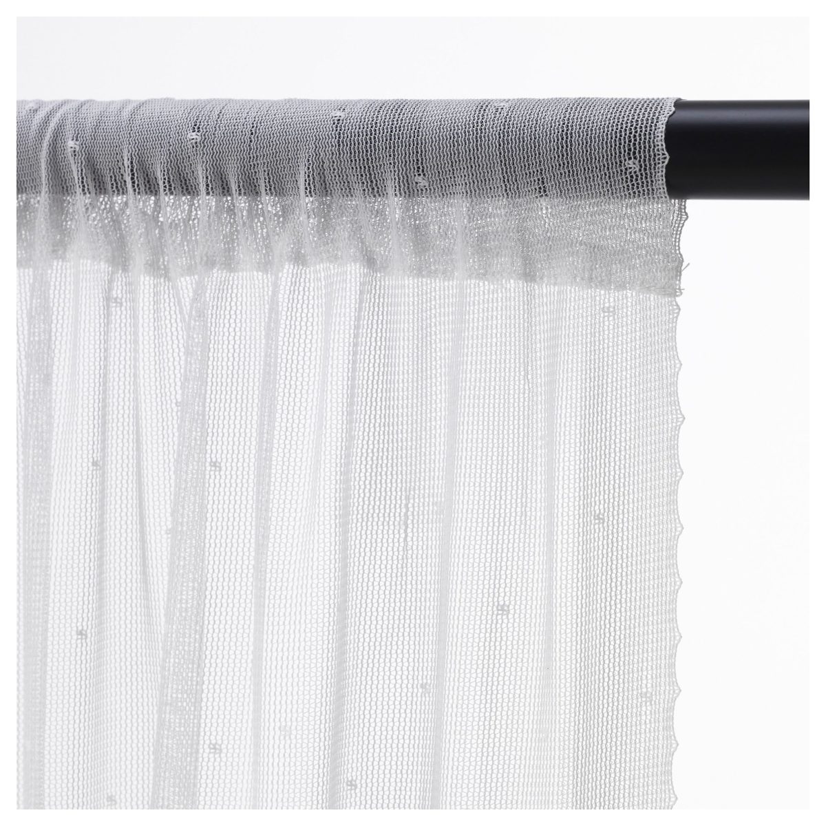Tül Perde/2 Kanat, Beyaz, 145x300 cm, Şeffaf Kumaş, Polyester – 3. görsel
