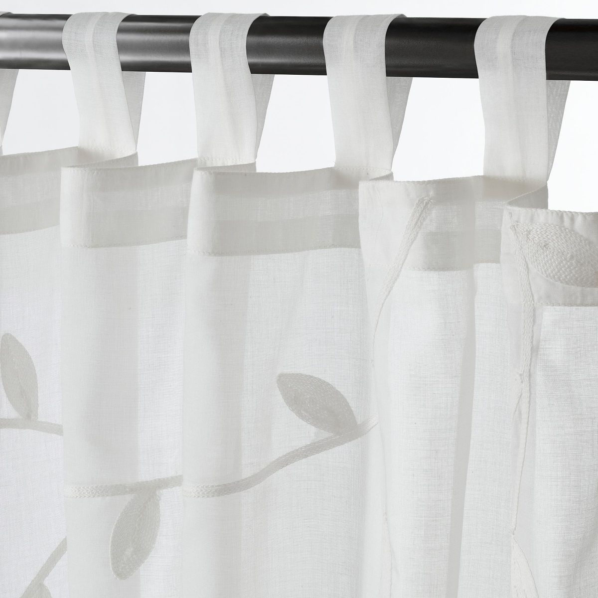 Tül Perde/2 Kanat, Beyaz Nakış, 145x300 cm, Şeffaf Kumaş, Pamuk – 3. görsel