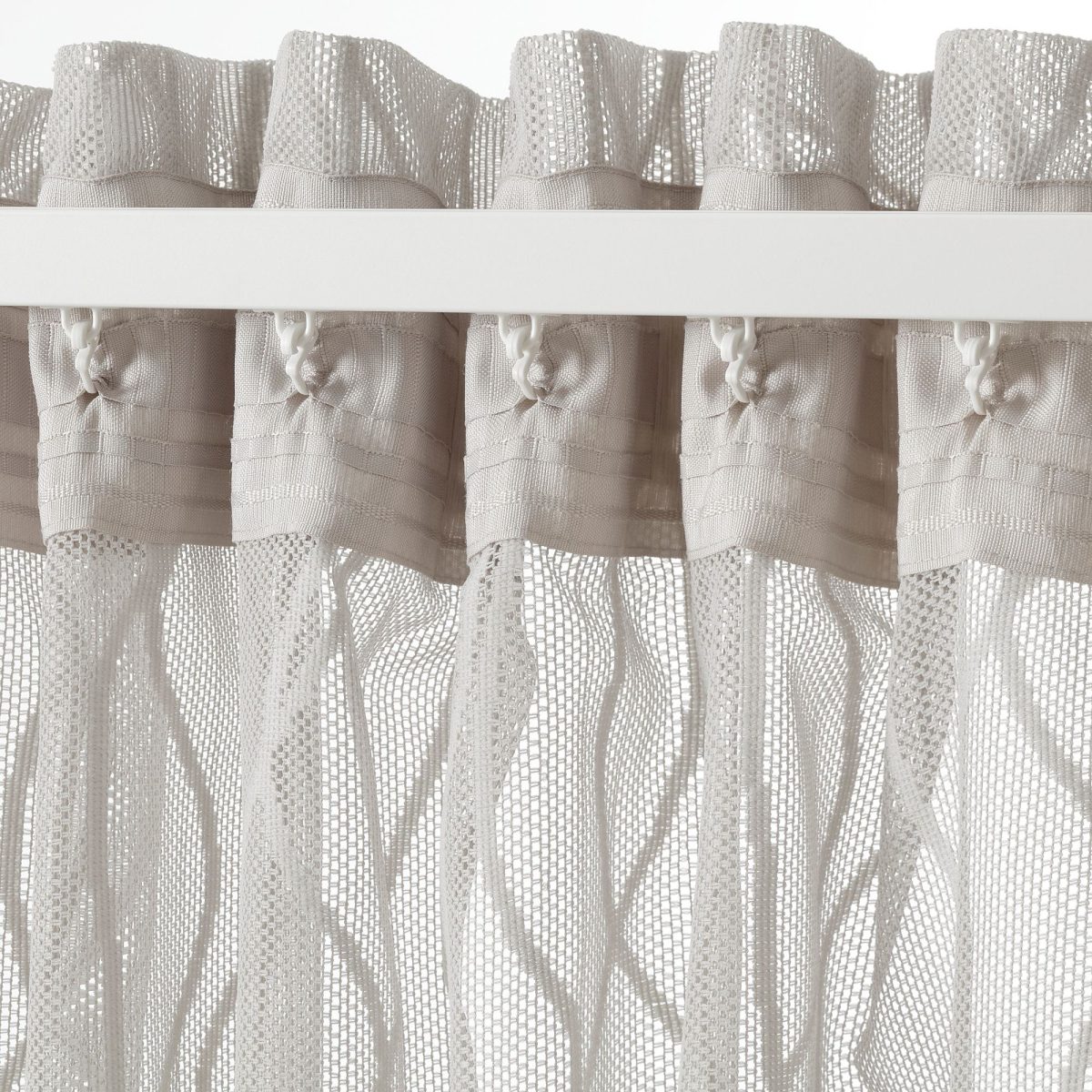 Tül Perde/2 Kanat, Gri, 145x300 cm, Şeffaf Kumaş, Polyester – 3. görsel