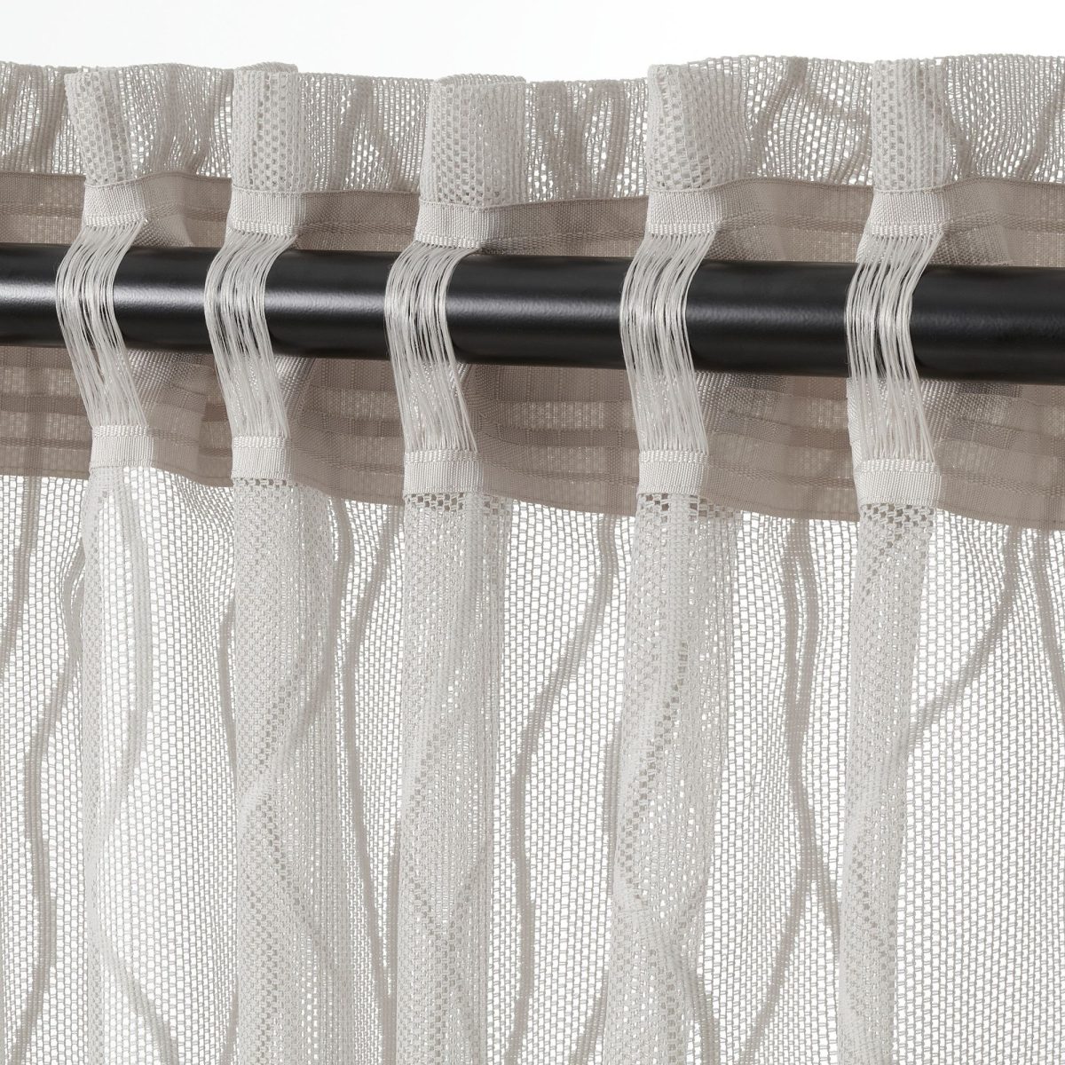 Tül Perde/2 Kanat, Gri, 145x300 cm, Şeffaf Kumaş, Polyester – 4. görsel