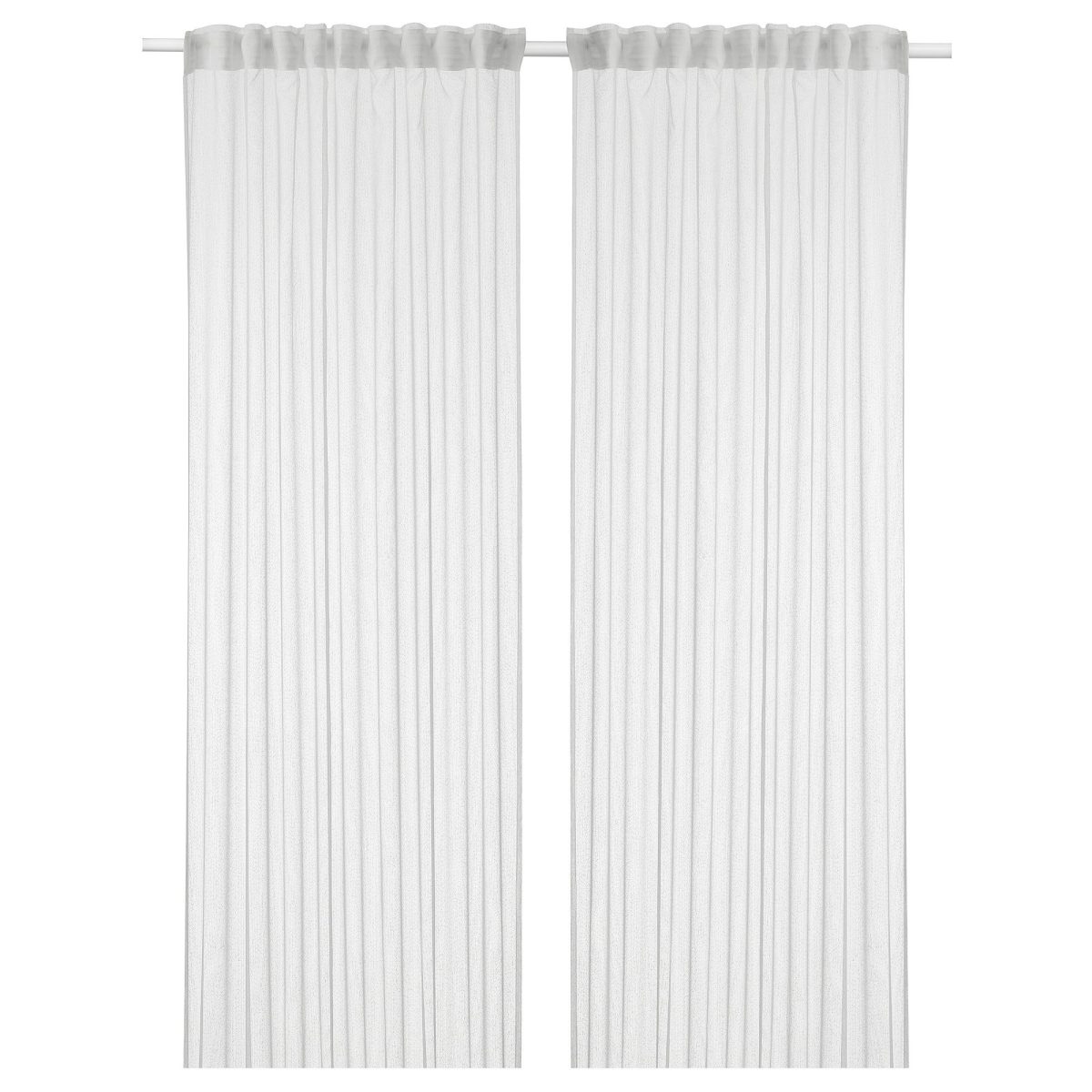 Tül Perde/2 Kanat, Kırık Beyaz, 145x300 cm, Şeffaf Kumaş, Polyester