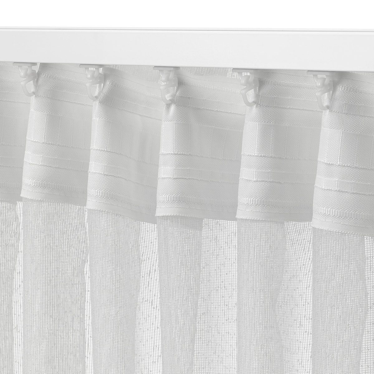 Tül Perde/2 Kanat, Kırık Beyaz, 145x300 cm, Şeffaf Kumaş, Polyester – 3. görsel