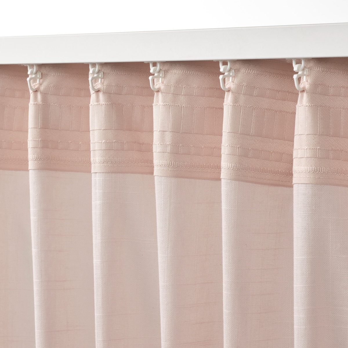 Tül Perde/2 Kanat, Pembe, 145x300 cm, Şeffaf Kumaş, Pamuk – 3. görsel