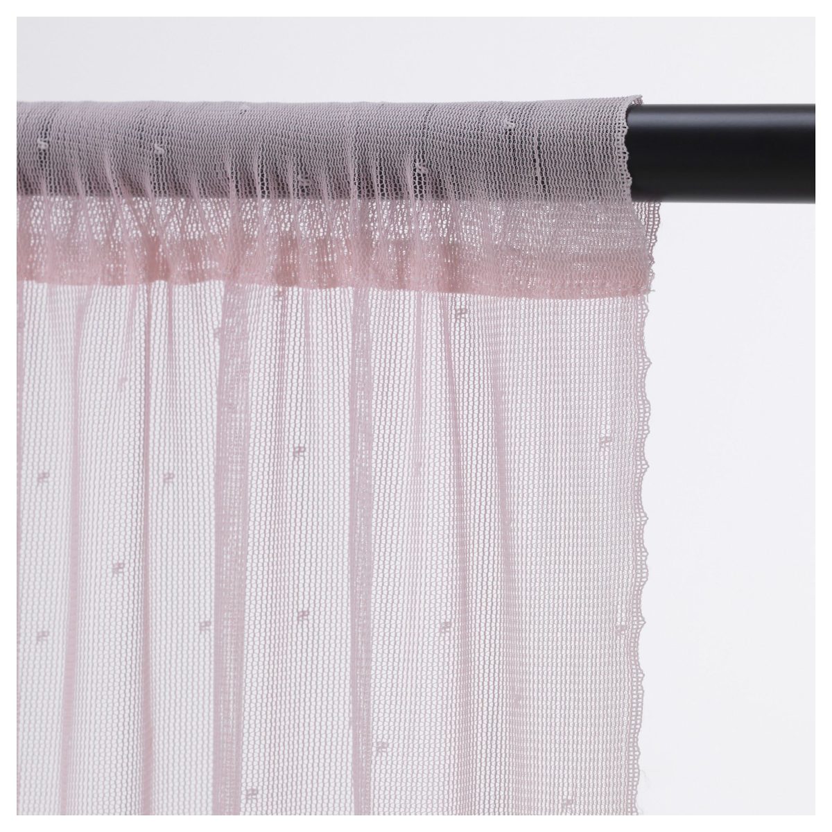 Tül Perde/2 Kanat, Pembe, 145x300 cm, Şeffaf Kumaş, Polyester – 2. görsel