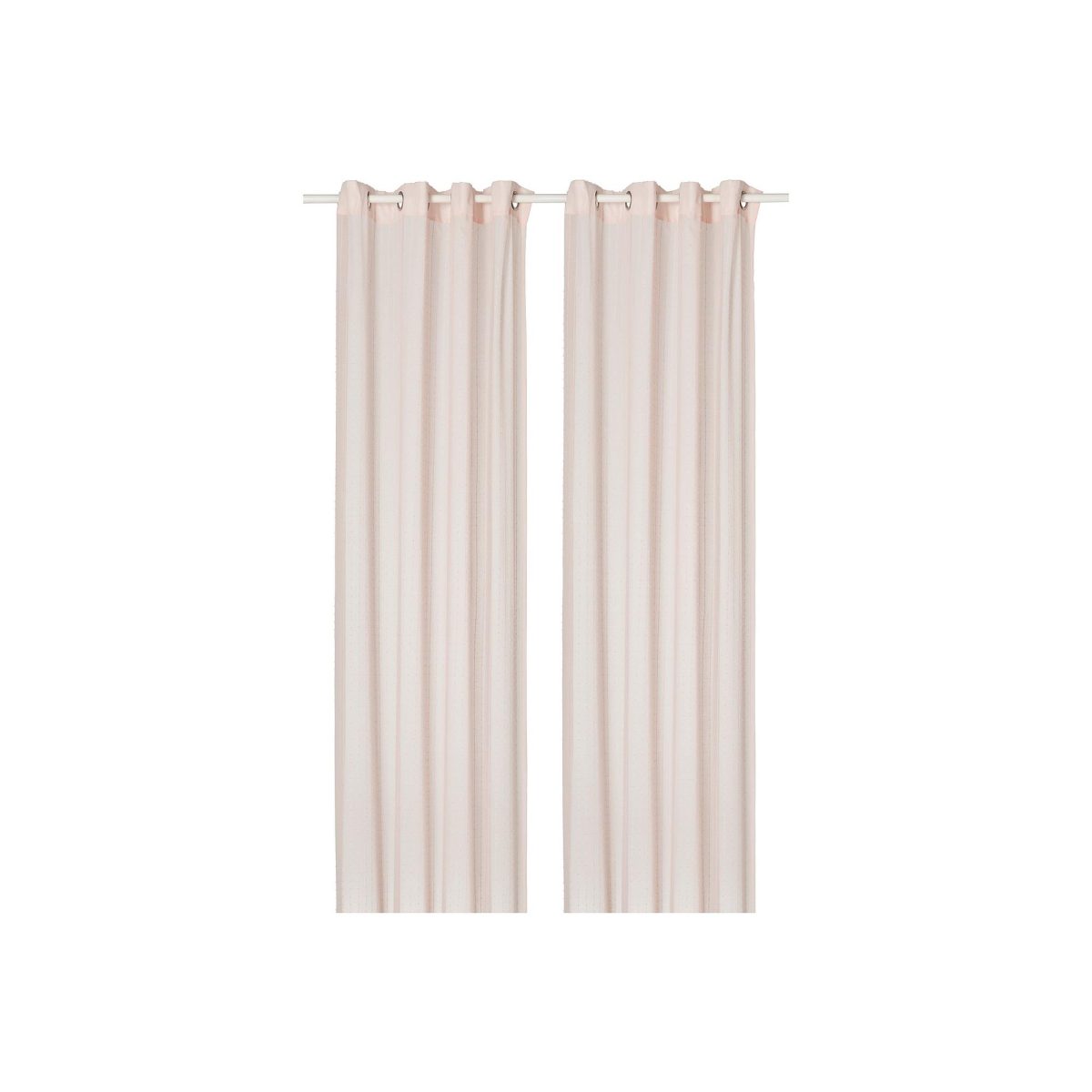 Tül Perde/2 Kanat, Uçuk Pembe, 145x300 cm, Şeffaf Kumaş, Polyester