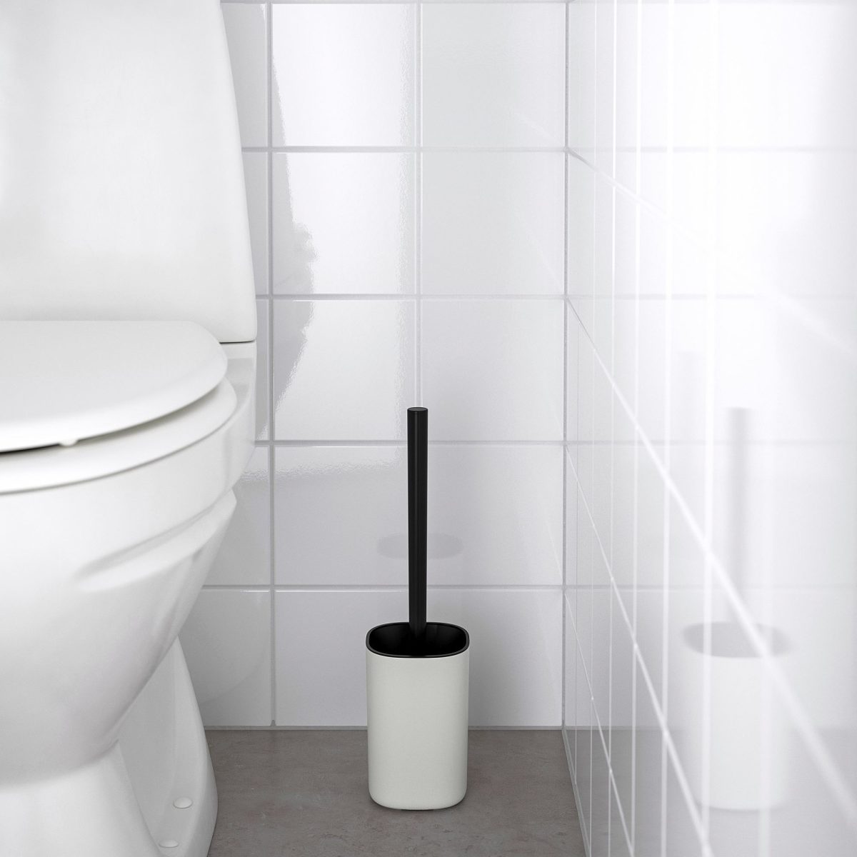 Tuvalet Fırçası, Beyaz-Siyah, 37 cm – 3. görsel