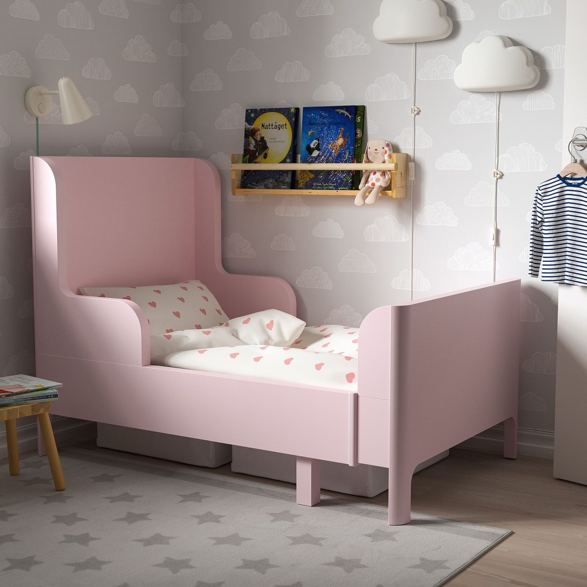 Uzayabilen Çocuk Karyolası, Açık Pembe, 80x200 cm – 2. görsel