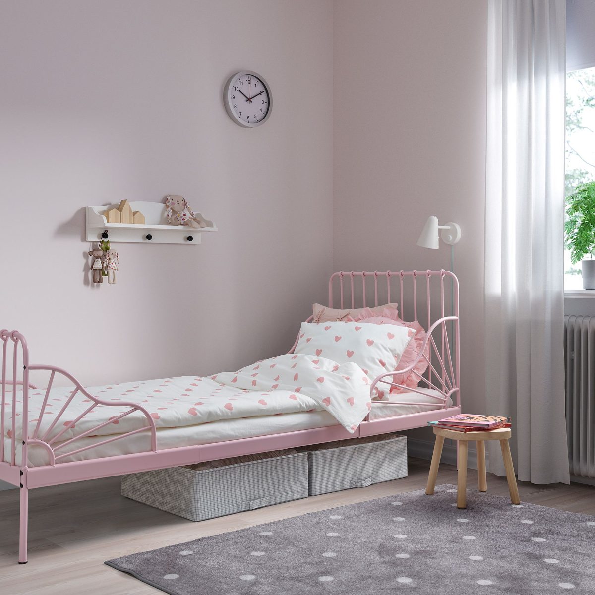 Uzayabilen Çocuk Karyolası, Açık Pembe, 80x200 cm – 3. görsel