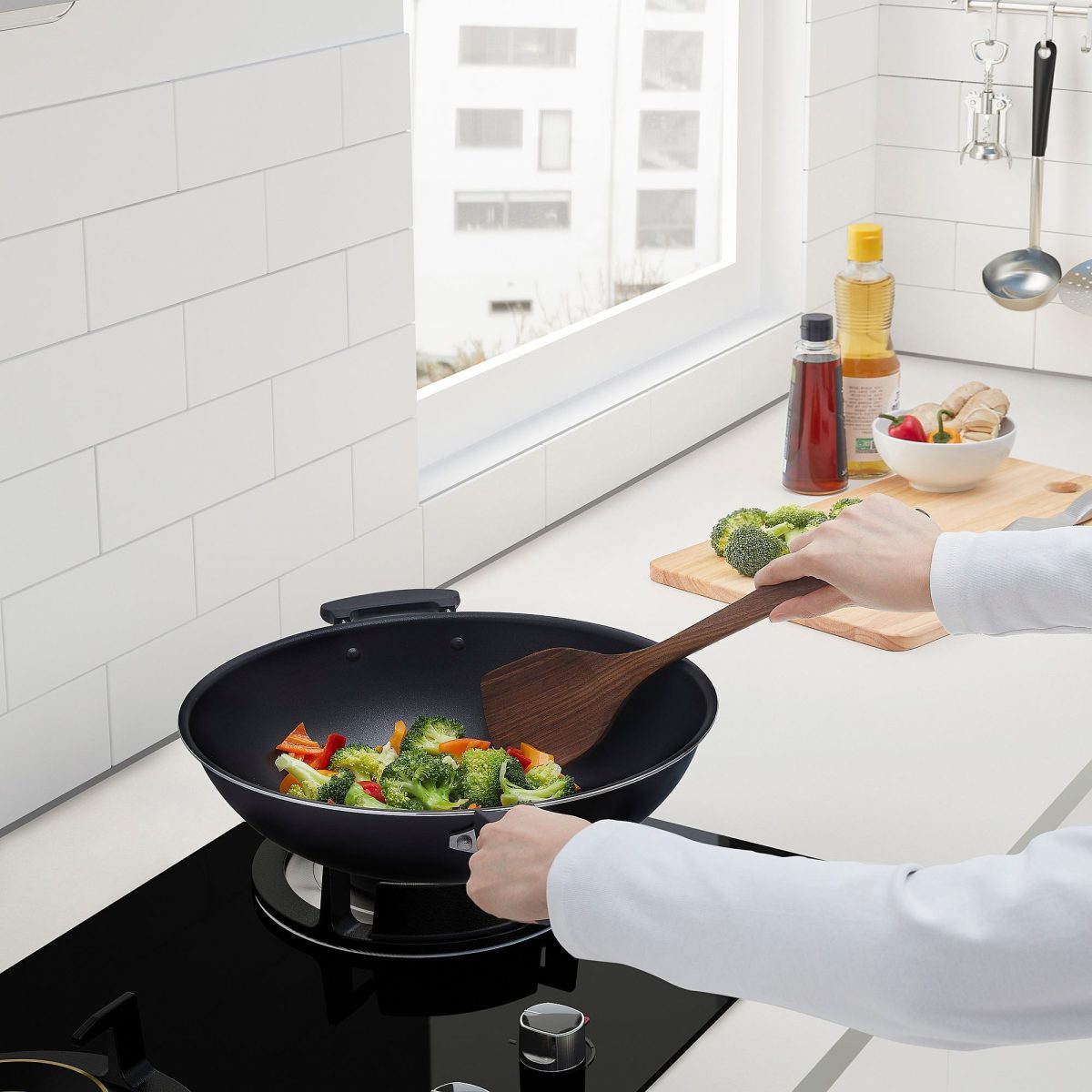 Wok Spatulası, Ceviz, 35 cm – 2. görsel