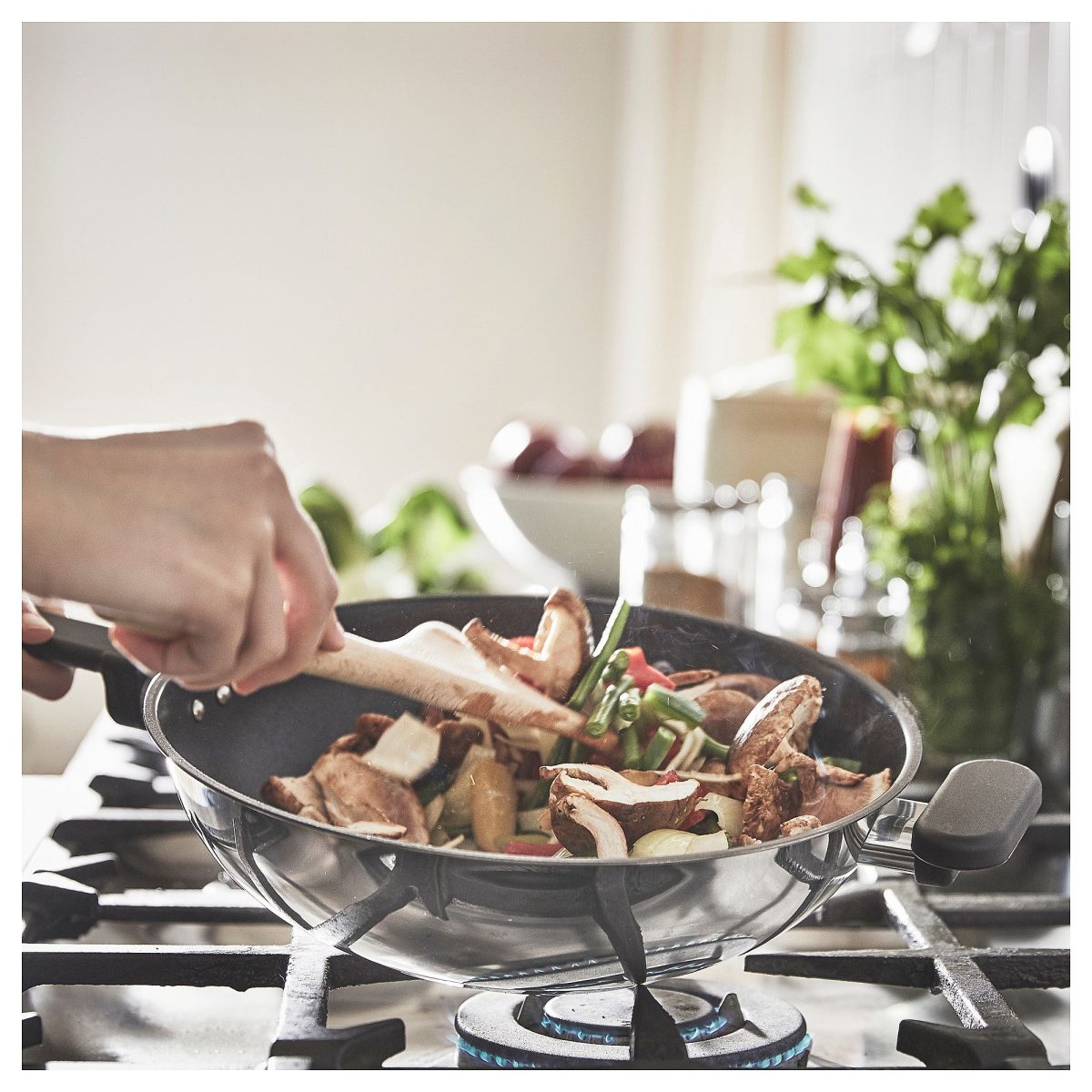 Wok Tava, Yapışmaz Kaplama-Paslanmaz Çelik, 28 cm – 4. görsel